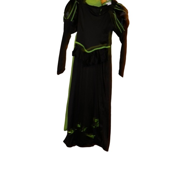 Girls wizard of oz wicked witch of the west witch costume with hat kids M 8/10 - Picture 3 of 5